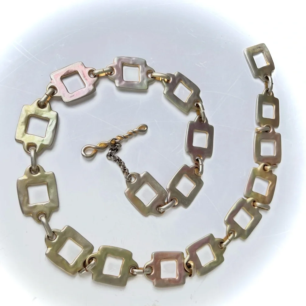 Vintage Belt Go Go Chain Link Metal Wear As You Want Flair Retro Accessory